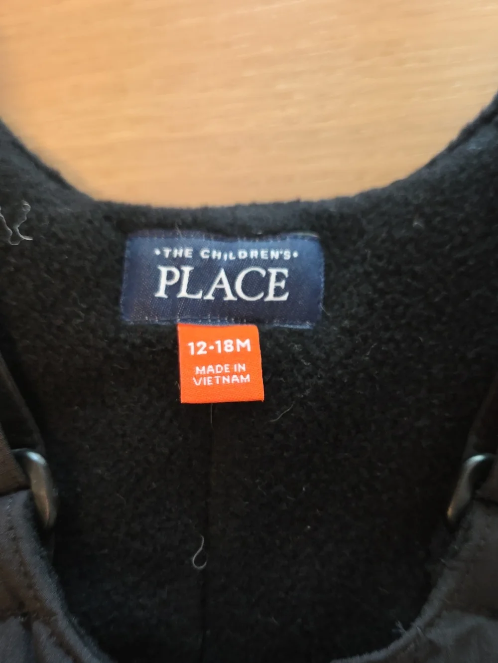 The Children's Place Black Insulated Snow Bibs for 12-18 Month Old